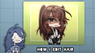 —  How I Edit Hair  hair tut  ‼️ MUST GIVE CREDIT‼️ 1k special  IbisPaintX  — [upl. by Illil]