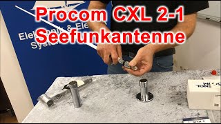 Procom CXL 21 Seefunkantenne und Halter von Busse Yachtshop [upl. by Meehyr]