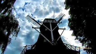 Hinte Aurich Ostfriesland Impressionen Windmühle East Frisian village with ancient windmill Germany [upl. by Onibas]