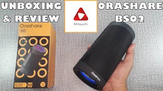 Mitsushi Orashare BS02 TWS Portable Wireless Bluetooth Speaker Partycast With RGB Light [upl. by Aaronson]