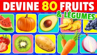 Devine 80 FRUITS et LÉGUMES en 3 secondes 🍓🍆🥔  FACILE à IMPOSSIBLE [upl. by Royd751]