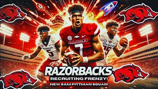 Arkansas Razorbacks Recruiting Frenzy 🏈🔥 2025 Commits Boost Sam Pittmans Squad  Hog Football [upl. by Schrick983]