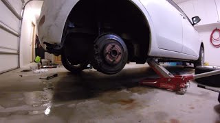 How to replace brakes and rotors on a Toyota Yaris Hybrid [upl. by Bruni]