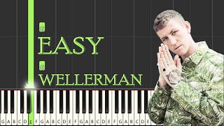 Wellerman  Nathan Evans  Easy Piano tutorial [upl. by Pheni726]