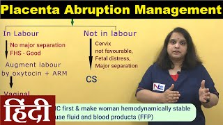 Placental Abruption Management in Hindi  Diagnosis Complications amp Management  Nursing lecture [upl. by Anaujal229]