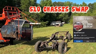 1949  1954 Chevy 3100 S10 chassis swap Part 1 [upl. by Hertha]