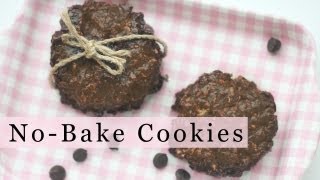 NoBake Chocolate Cookies with 3Ingredient in 5 Minutes 노오븐 초콜릿 쿠키 만들기 [upl. by Solokin]