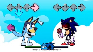 SWAP FNF Sonic All Phases Vs BlueyExe All Phases Sings Pony Girl  Bluey FNF Mods [upl. by Ellehcyar]