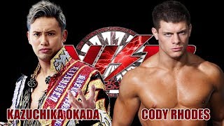 NJPW Wrestle Kingdom 12 Matches  Kazuchika Okada vs Cody Rhodes [upl. by Michiko]