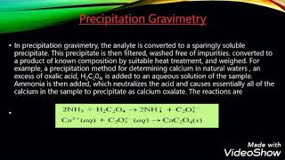 Gravimetric Analysis part 1 [upl. by Dragoon]