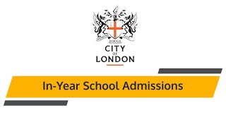 City of London InYear Admissions Video 202425 [upl. by Slerahc]