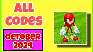 OCTOBER 2024 ALL WORKING CODES SONIC SPEED SIMULATOR ROBLOX  SONIC SPEED SIMULATOR CODES [upl. by Ngo71]