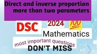 Direct and inverse proportion l useful for all Competitive exams l DSC l appsc maths [upl. by Briana156]