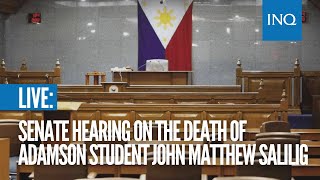 Senate hearing on the death of Adamson student John Matthew Salilig [upl. by Ilaire660]