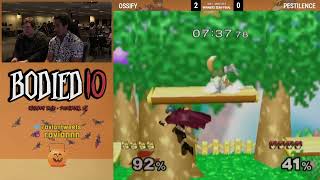 Ossify Marth vs Pestilence Fox  Singles  Div 1 Winners Semifinals  Bodied 10 [upl. by Akenahc552]