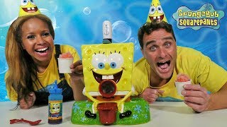 SpongeBob SnoCone Maker  Toy Challenge  Toy Review  Konas2002 [upl. by Reitman]