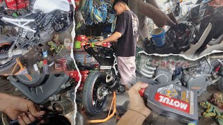 DUKE 250 PROBLEM SOLVE MOTUL MOBIl  motovlog ktmduke250 service [upl. by Asila205]