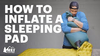 How To Inflate a Sleeping Pad the nonelectric EASY way [upl. by Jerrold]