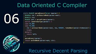 06 Recursive Decent Parsing  Data Oriented C Compiler [upl. by Darra]