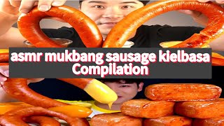 Asmr mukbang sausage kielbasa Compilation asmreating mukbang compilation kielbasa sausage [upl. by Noleta]