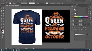 Tshirt design tutorial Adobe illustrator [upl. by Anaira724]