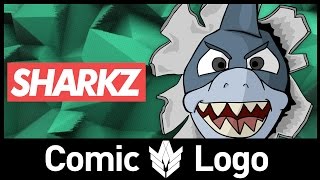 SharkZ Clan ● 2D ComicCartoon Logo Speed Art 1 ●  by Mara [upl. by Etaner]