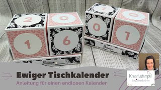 Anleitung Ewiger Tischkalender  Youtube Hop Team Kreativstempel [upl. by Ancell]