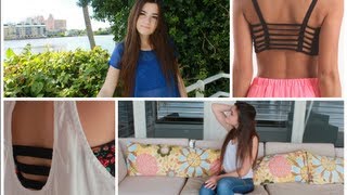 DIY Strappy Bandeau  How I Style it  CloeCouture [upl. by Lessig]