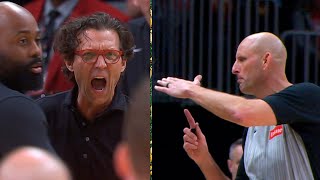 Quin Snyder EJECTED after losing his temper on the referee 😳 [upl. by Prunella]