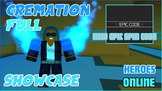 NEW CODE Cremation Full Showcase  Awakening Heroes Online [upl. by Anniahs]