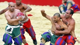 Calcio fiorentino calcio storico Florence Italy [upl. by Euqinobe370]