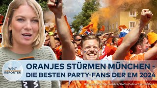 EM 2024 Bier wieder knapp Wie die holländischen Fans Deutschland erobern  WELT Reporter [upl. by Drahnreb]