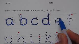 1 Write the English Alphabet  LOWERCASE letters [upl. by Tsirc]