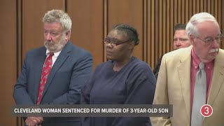 Cleveland woman who killed 3yearold son sentenced [upl. by Fidellas]