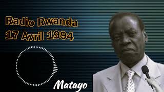 Documents archives  Rwanda avril 1994  Audio 5  Ngirumpatse Mathieu [upl. by Anelehs]