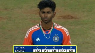 Mayank Yadav Bowling Team India Ke Liye Debut 1st OVER Maidan  IND vs BAN T20I  cricket [upl. by Phaidra203]