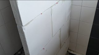 muurtje in badkamer maken voor spatwand douche [upl. by Koval681]