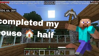 I completed my half house 🏠 ganeshzx minecraftgameplay 3 [upl. by Yadsendew25]