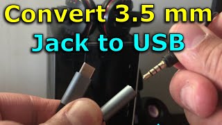 Convert 35 mm jack to USB for Speakers amp Microphone [upl. by Anytsyrk104]