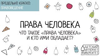 Права человека Что такое quotправа человекаquot и кто ими обладает [upl. by Senga]