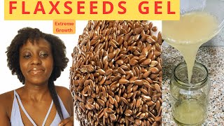 DIY Flaxseed Gel for Extreme Hair Growth  Natural Hair Care  Prepoo amp Detangler ✨ [upl. by Kilmarx]