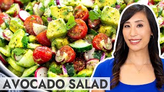 Tomato Avocado Salad with Cilantro Lime Dressing [upl. by Adierf]