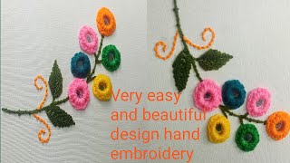 Very easy and beautiful hand embroidery designMirror hand embroidery design [upl. by Macmillan938]