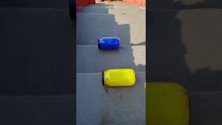 Yellow or Blue glass Bottles Crushing Crunchy amp Soft things shorts asmr satisfying [upl. by Hosfmann]