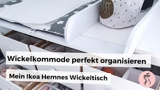 Wickelkommode organisieren  IKEA Hemnes Wickelkommode einrichten  Babyzimmer einrichten [upl. by Penoyer]