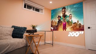 BUDGET Projector Under 200 for Home Theatre Goodbye 4k TV [upl. by Wight]