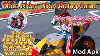 Moto Rider Bike Racing Game Mod Apk v141 Unlimited Money No Ads Free Rewards Latest Version 2023 [upl. by Enom]