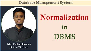 Lec 31  Normalization  DBMS  Bangla Tutorial [upl. by Darla]