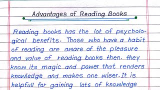 write an essay on Advantages of reading books in English  importance of reading books [upl. by Yar]