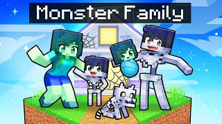 Having a MONSTER FAMILY in Minecraft [upl. by Aipotu]